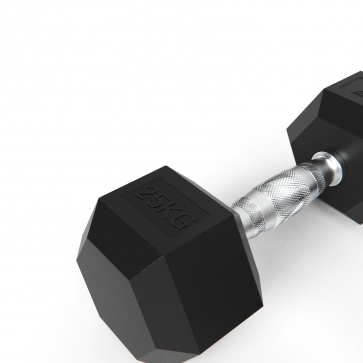 Гантели DFC гексаг. обрезиненная пара DB001-25 кг - 4