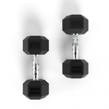 Гантели DFC гексаг. обрезиненная пара DB001-32,5 кг - 3